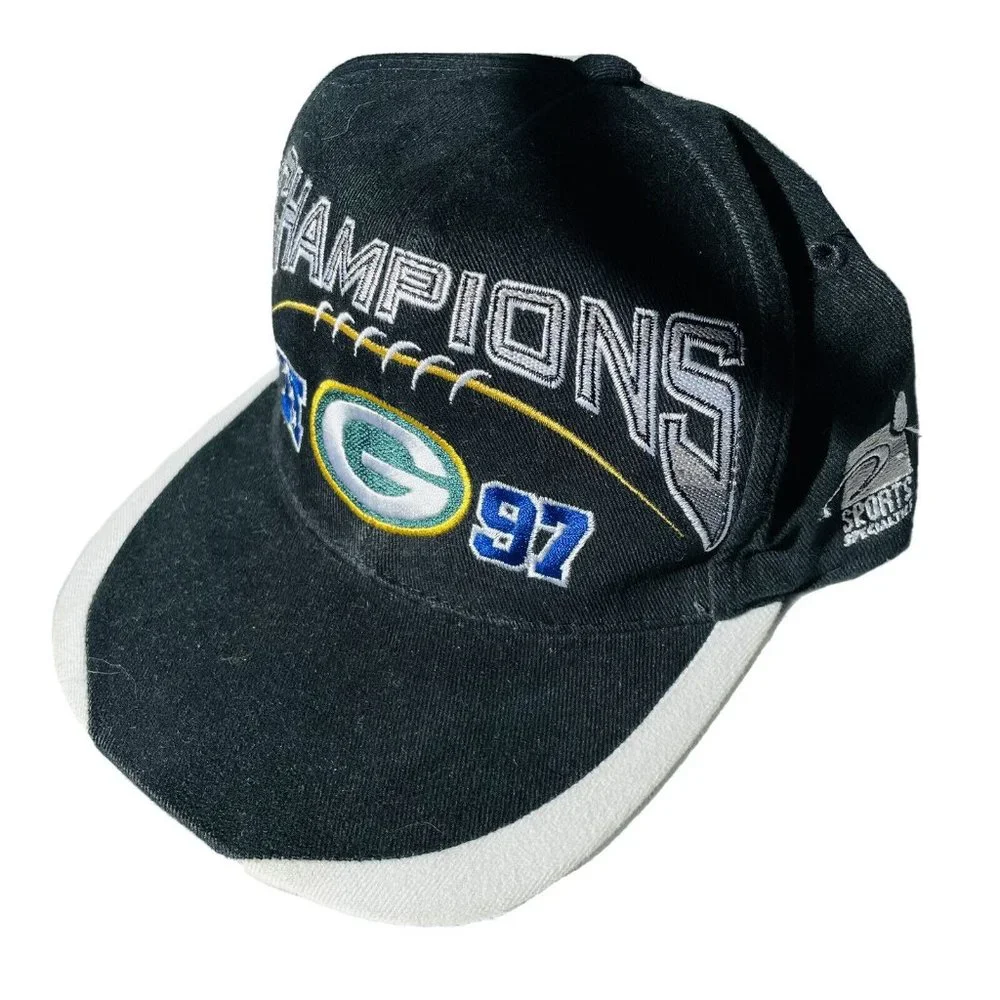 NWOT NFL Pro Line Green Bay Packers 1997 NFC Champions Snapback Suede Deadstock